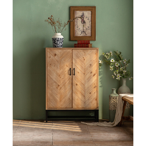 Farmhouse Retro Solid Wood Shoe Cabinet Living Room Furniture with Shoe Racks for Home Bedroom <strong>Hall</strong> or Hotel Use - Product Image 1