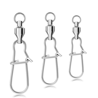 TUOLI Duo Lock Snap Swivel 10 Pcs Konektor Bola Bearing Putar untuk Pancing, Aksesoris Konektor Pancing