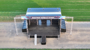 Scène mobile pliable hydraulique S795 pour concerts et spectacles en plein air, semi-remorque de scène mobile extérieure, grande plateforme de performance - Product Image 3