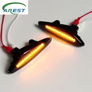 2 uds. De luces LED dinámicas de señal de giro de coche para <span class=keywords><strong>Mazda</strong></span> <span class=keywords><strong>5</strong></span> CW 6 GH ND, luces de posición lateral de coche para <span class=keywords><strong>Fiat</strong></span> <span class=keywords><strong>124</strong></span> Spider Abarth - Product Image 4