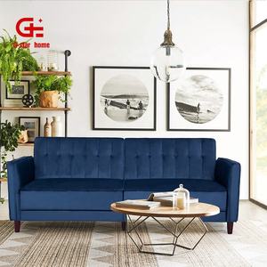 <span class=keywords><strong>Canapé</strong></span>-<span class=keywords><strong>Lit</strong></span> Moderne Pliable 3 <span class=keywords><strong>Places</strong></span> <span class=keywords><strong>en</strong></span> Velours Capitonnée pour Salon et Hôtel - Product Image 2