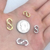 Lot de 4 fermoirs mousquetons en acier inoxydable à double ouverture pour bracelet, connecteurs de perles, idéal pour la fabrication de bijoux DIY