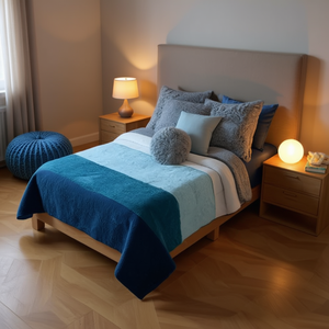 Cobertor Invernal King Size Queen Size XL Oslo, Manta de Cama de Felpa, Ropa de Cama Moderna Rectangular Tejida Sólida - Product Image 2