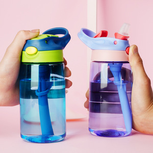 480ml Drinkware Kawaii Tomatodo Cute Cartoon Botellas De Agua Plastic Juice Drink Bottle Kids Water Bottle Straw for School
