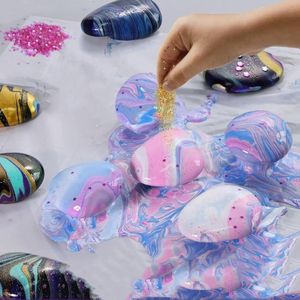 2025 vente chaude jouet éducatif lueur dans le noir Kit de peinture de roche artisanat cadeaux <span class=keywords><strong>dessin</strong></span> produit pour garçons et filles - Product Image 1