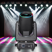 Nouveauté : Lumière mobile à faisceau 380W, LED RGBW, anneau 17R Sharpy, éclairage de scène, 2 prismes, 14 couleurs, 4 gobos en verre, DJ Disco DMX