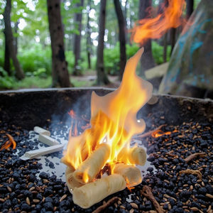 Accessoires de cuisine d'extérieur pour barbecue à charbon de <span class=keywords><strong>bois</strong></span> Allume-feux cylindriques en laine de <span class=keywords><strong>bois</strong></span> Sacs de taille personnalisables pour barbecue en plein air - Product Image 5