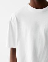 Camiseta Súper Pesada de 300 g/m² 100% Algodón Grueso de Corte Oversize con Hombros Caídos de Peso Pesado para Hombre Estilo Urbano y Corte Cuadrado Cropped