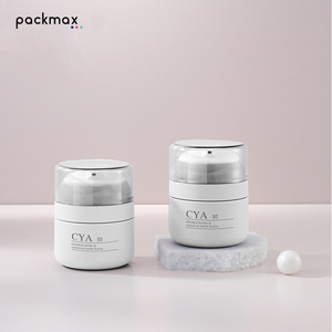 30g/50g PETG double-layer airless cream <b>jars</b> with dust cap – refillable face cream & lotion cosmetic packaging - Product Image 4