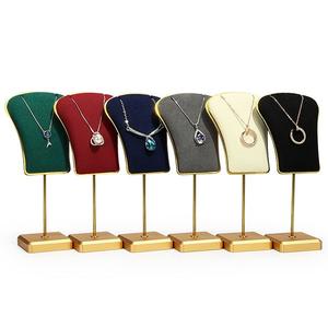 JINSKY Microfiber Metalcounter Necklace Display Stand Durable Window Display for Jewelry <b>Mannequins</b> - Product Image 4