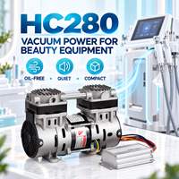 Pompe à vide à piston sans huile 12V 24V 48V DC 150W 90L/min 98kPa Silencieuse 54dB pour appareil de beauté portable à aspiration CE OEM ODM