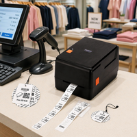 Mesin Pencetak Label Kain Satin Thermal Transfer untuk Pakaian dengan Mesin Pencetak Label Perawatan Cuci