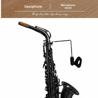Support de microphone rotatif à 360° pour saxophone avec pince en cuivre et plastique pour enregistrement