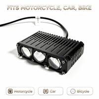 XL1 60W Foco LED de triple ojo para parrilla de coche, luz antiniebla auxiliar de conducción, kit de iluminación todoterreno, ajuste universal