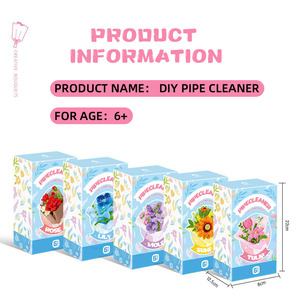 Giáo dục đồ chơi ống Cleaner hơi nước nghệ thuật trang trí tự làm đồ chơi ống Cleaner thủ công Bộ dụng cụ lily hoa bó hoa cho trẻ em và người lớn - Product Image 2