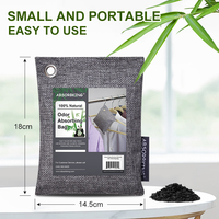 Sachet purificateur d'air écologique aux granules de charbon de bambou 200g, absorbeur de CO2 avec parfum frais pour la maison, le bureau, la chambre, le hall et l'hôtel