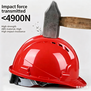 <span class=keywords><strong>Casco</strong></span> de Seguridad Industrial con Visera ABS, 4 Puntos de Suspensión, Protección para Trabajadores de la Construcción - Product Image 4