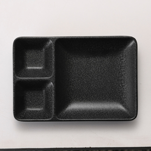 2025 <span class=keywords><strong>nuovo</strong></span> Design opaco 3-Grid diviso melamina piatto salsa piatto antipasto Hot Pot fritti Malatang Sushi piatto ristorante asiatico - Product Image 1