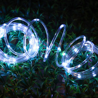 Guirlandes lumineuses solaires colorées étanches avec télécommande, 10 m, lampes cylindriques à économie d'énergie, pour extérieur, mariage, jardin, Noël