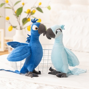 Elegante Peluche de Loro Azul, Animal de Peluche para Decoración del Hogar y la Oficina - Product Image 5