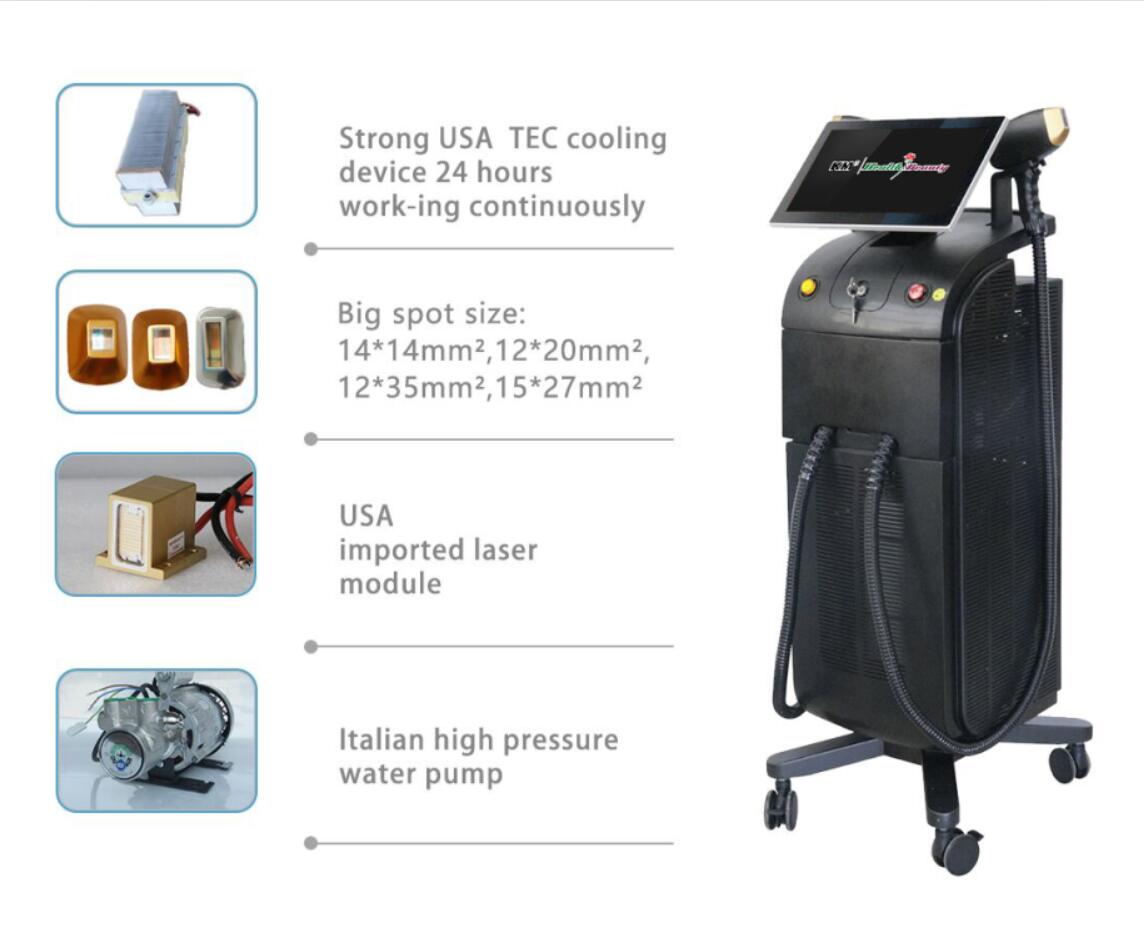 Weifang KM Triple Wave Alma Laser Soprano Ice Platinum Titanium XL Diode Laser Hair Removal