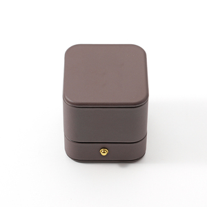 Caja de Regalo para Joyería FANXI, Personalizada, de Lujo, en Forma Rectangular, de Plástico y Terciopelo Azul, para Guardar Anillos, con Opción de Logotipo Personalizado - Product Image 5