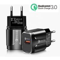 Directe Fabrieksprijs 18W 5v3a Wandoplader Usb Smart Oplader Qc3.0 Snel Opladen