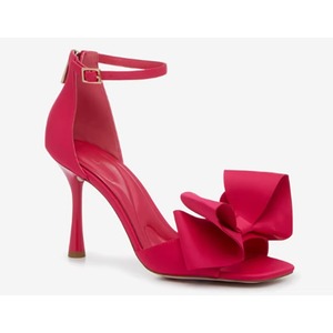 New Women's Fashion Elegant Heeled <b>Sandals</b> Square Toe Open Toe Ankle Strap Back Zip Upper <b>Bow</b> Stiletto Heel Summer Wedding Party - Product Image 3