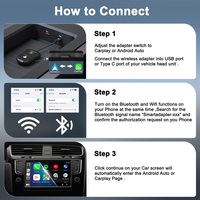 Adaptateur sans fil Carplay Android Auto pour Apple Android 12 Auto Box Car Play Dongle Wireless Android Auto Car Play