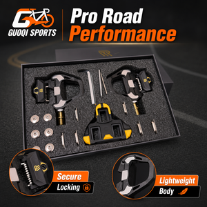 Pédales de vélo de course haute performance GUOQI, tension réglable, compatibles <span class=keywords><strong>Look</strong></span> <span class=keywords><strong>Keo</strong></span> - Product Image 4