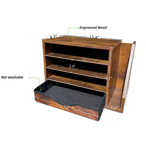 Caja de almacenamiento de escritorio de madera de 4 capas con cajones, organizador de oficina para papelería, libros y artículos diversos - Product Image 3
