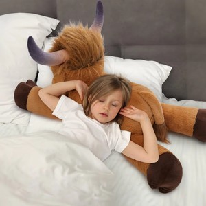 Cao Cấp Cuddly 80Cm Cao Nguyên Bò Sang Trọng Thú Nhồi Bông Mềm Đảng Quà Tặng Trẻ Em Sinh Nhật Trang Trí Nội Thất Vườn Ươm Đi Ngủ Đồng Hành Huggable Đồ Chơi - Product Image 3