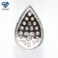 Versilberte hohle Birnen form kubisch eingelegte Kristall Zirkonium DIY Halskette Armband Kleidung Zubehör Materialien
