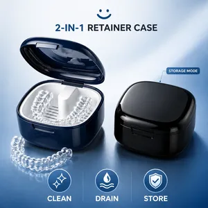 Estuche Portátil para Retenedores, Caja para Guardar Protectores Bucales, Caja de Almacenamiento para Dentaduras Postizas, Alineadores de Dientes, Caja para Brackets, Ortodoncia - Product Image 1