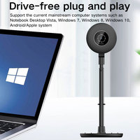 Webcam Konferensi All-in-one 1080p Full HD dengan Mikrofon dan Speaker Terintegrasi untuk PC USB2.0 USB3.0 Kamera Web Pintar