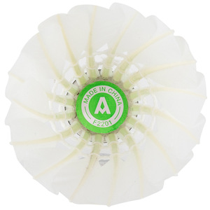 F2201 Goose Feather Shuttlecock Durable Training Badminton Ball Outdoor Use 6pcs Per Tube - Product Image 1