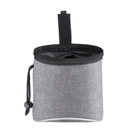 Sac de transport pour animaux de compagnie avec pochette à friandises pour chien, fermeture à cordon, sac de rangement portable pour collations d'animaux avec clip de ceinture et bandoulière