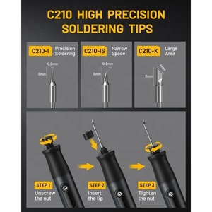 Kit de Soldadura Inalámbrico, Soldador Recargable con Soporte, Puntas de Soldadura C210, Pluma de Soldadura Portátil - Product Image 2