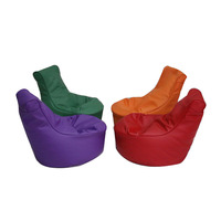Sacs de haricots pour enfants, style canapé d'angle avec expression de smile, meuble de salon