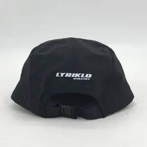 Tahan air dangkal 5 Panel topi topi kustom nilon 5 Panel topi kustom Logo topi