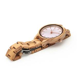 Montre en bois naturel Olive cadran coquille montre à breloque de mode bon marché pour femmes accepter la personnalisation - Product Image 6
