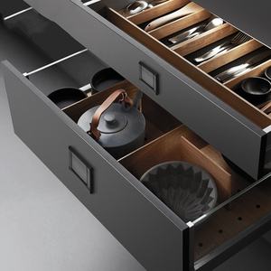 Poignées de meuble modernes en alliage de zinc, apparentes pour armoires de cuisine, tiroirs de chevet et commodes, et encastrées pour armoires de salle de bain, faciles à installer - Product Image 6