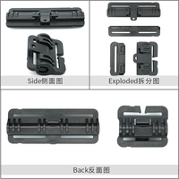 Boucle à dégagement rapide pour gilet tactique en POM de 40 mm, bande d'insertion multifonctionnelle solide, clip coulissant