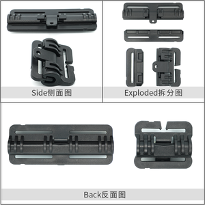 40mm POM Tactische Vest Snelontgrendelingsgesp Sterke Multifunctionele Insteekstrip Schuifclip - Product Image 3