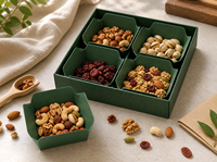 Individuelles Logo Umweltfreundliche Recycelbare Lebensmittelechte Rechteckige Kartonverpackung mit UV-Druck für Nüsse, Schokolade, Desserts - Geschenkbox mit Schlitzen