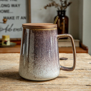 Tasse à thé en céramique personnalisée écologique vintage, glaçure réactive, tasse à café, tasse en grès rétro, tasses à cappuccino en vrac en céramique - Product Image 2
