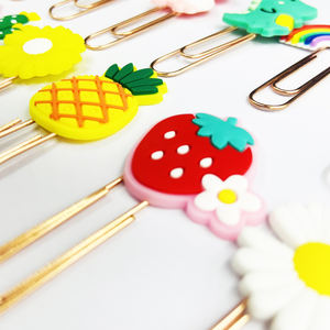 Clips en caoutchouc personnalisés, 50 pièces, bon marché, PVC, pour livres, Logo personnalisé - Product Image 3