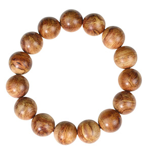 Hainan Rosewood <b>Bracelet</b> 15mm Tiger Skin Pattern Single Strand Unisex Collectible Buddhist Beads - Product Image 3