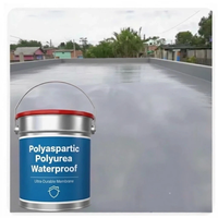Peinture de revêtement imperméable polyaspartique polyurée pour carrelage, salle de bain, entrepôt, surfaces extérieures - Haute résistance, garantie 3 ans