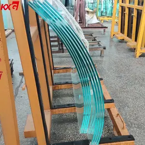 סין זכוכית מפעל זכוכית ברור נמוך ברזל מעוקל הרפיה מעקות זכוכית בניין משמש